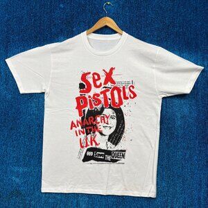 Sex Pistols Anarchy in the UK God Save the Queen Punk Tee L